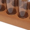 Coffee Bean Storage Tubes with Walnut Wood Stand Lid Glass