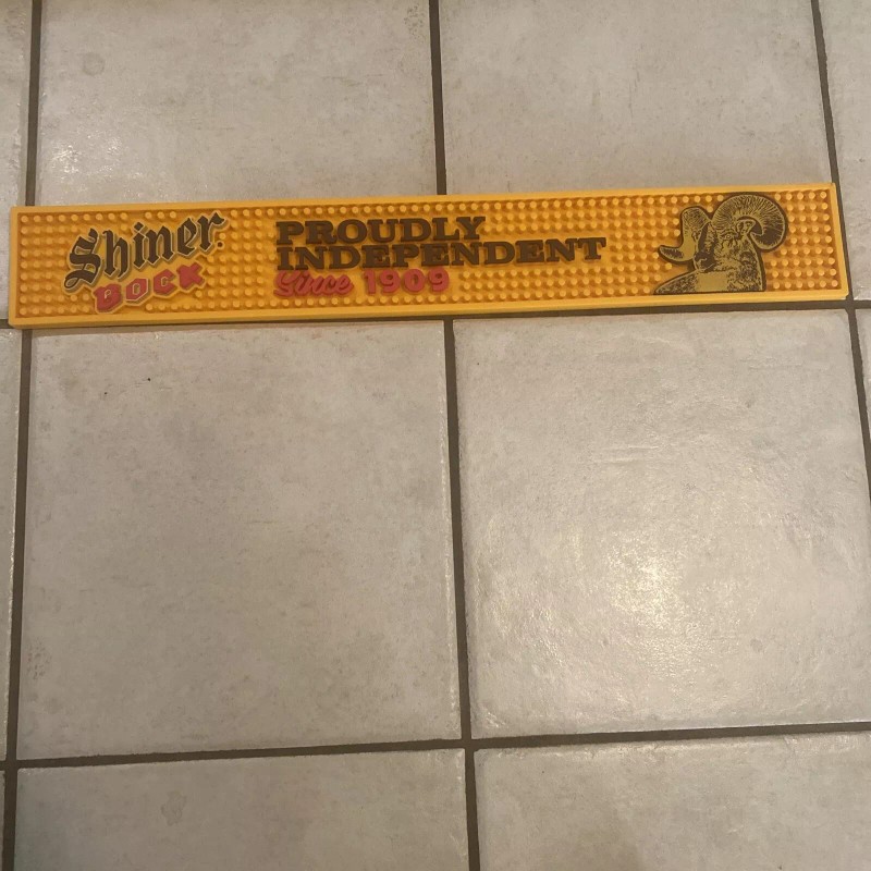 Shiner Bock Proudly Independent BEER BAR MAT RUNNER BEER COASTER