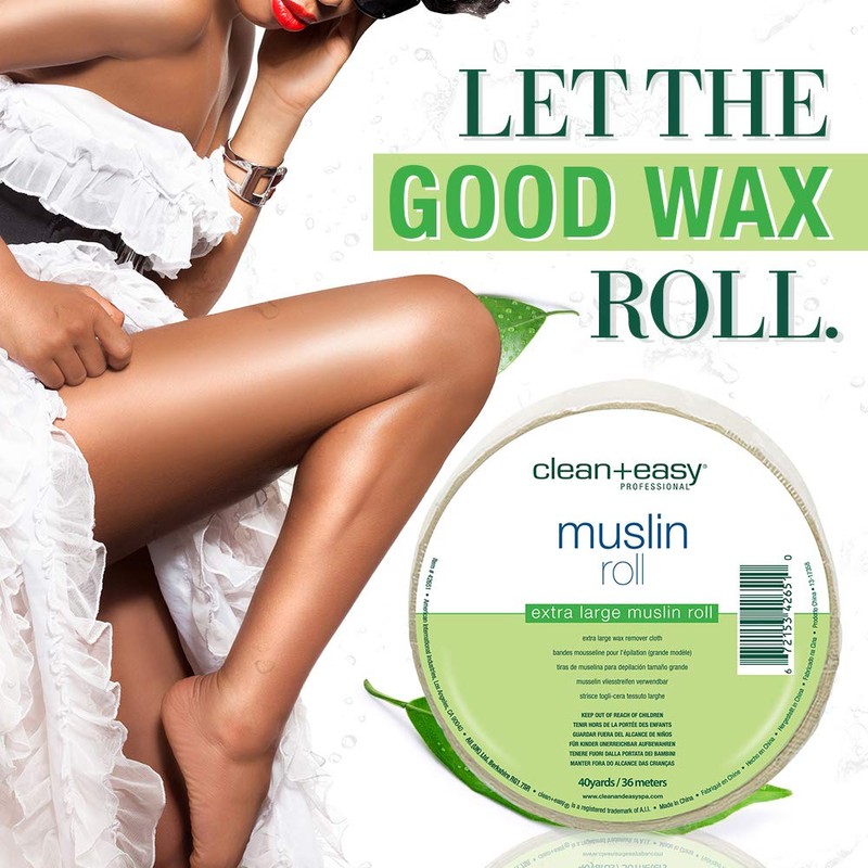 Clean + Easy Muslin Wax Strips – Extra Large Wax