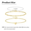 Gold Initial Bracelets for Women Dainty Heart Bracelets Gold Adjustable