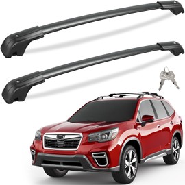 Tuyoung 330lbs Heavy Duty Roof Rack Cross Bars Compatible with Subaru Forester 2014-2025 (Not for Wilderness), Lockable All Aluminum Anti-Theft Roof Rails Crossbars Rooftop Luggage Kayak Accessories