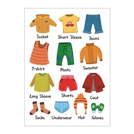 Gadpiparty 1 Set Removable Dresser Clothes Stickers Clothing Sorting Wall Stickers Clothing Classification Logo Stickers for Kids Home Bedroom Decoration