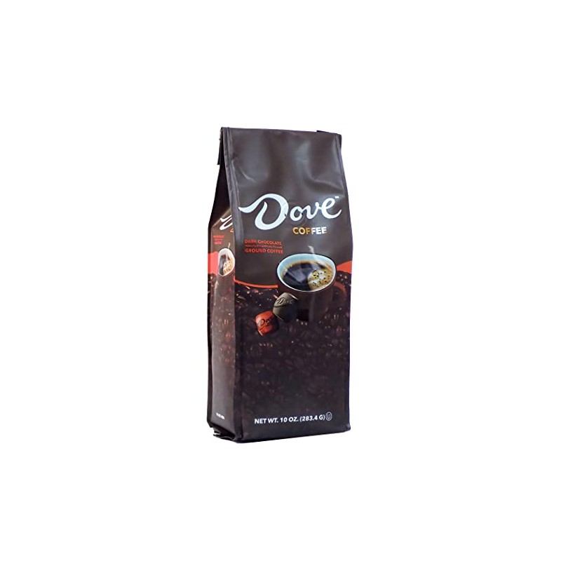 Ground Coffee, Medium Roast, Dove Dark Chocolate Flavored 10oz Bag