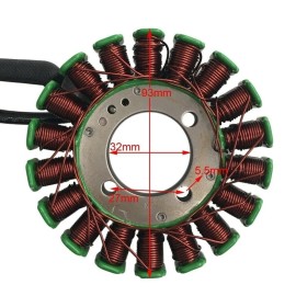 pccmotor ATV 18 Coils Pole Stator Magneto Starter Alternator 200CC 250CC 300CC IS06
