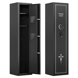 KAER 2-3 Gun Safe, 52''H*9.84''W*8.66''D, Gun Safe For Rifle And Pistols, Rifle Safe, Indoor Gun Rack, Print Style, Sturdy Multi-Function, Anti Theft, Black Gun Cabinet