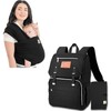 KeaBabies Baby Wrap Carrier and Diaper Bag Backpack - All