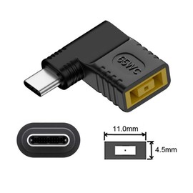 Chenyang USB C to DC 11x4.5mm Thinkpad X1 Power Plug Charge Adapter for Laptop Phone 90 Degree Angled Connector