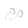 Chrome Motorcycle Handlebar Mirrors Rearview Side Mirrors Fit with M8