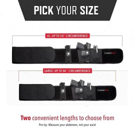 COMFORTECH HOLSTERS Belly Band Waist Holster Under Shirt Abdominal Band Gun Concealed Carry Athletic - XLARGE-XL