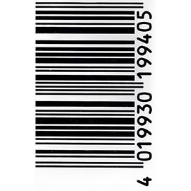1 Sheet - Barcode Barcode Black Sticker Motorsport Motocross Car Scooter Tuning Sticker Film 1 Sheet 270 mm x 180 mm Weatherproof or also for Model Making