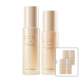 Nature Republic 안티에이징 미백주름개선 진생 로얄 토너+에멀전 (샘플 증정) Anti-Aging Whitening Wrinkle Improvement Ginseng Royal Toner + Emulsion (Sample Gift)