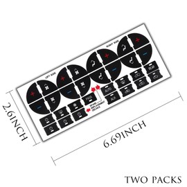 3 Pcs Car Button Label Stickers, Car Ac Central Control Dashboard Stickers Kit, Best for Fixing Ruined Faded A/C Control Buttons, Suitable for Most Cars, Pickup, Trucks, Car SUV Van Truck Accessories