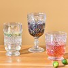 Sungmor Vintage Pressed Glass Goblet Glassware Set of 6, Classic