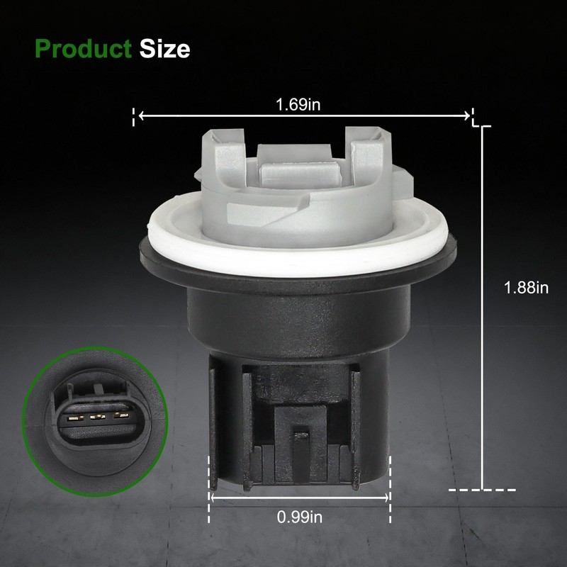 Weonaroll 2Pcs Parking Light Bulb Socket Front Rear Turn Signal