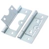 Large Silver Flush Cabinet Hinges Door Flush Hinges 60mm/2.5-Inch Heavy