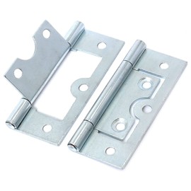 Large Silver Flush Cabinet Hinges Door Flush Hinges 60mm/2.5-Inch Heavy Duty Silver Flush Hinges for Cupboards and Cabinets Dresser Wardrobes Pack of 2.