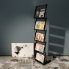 Kroey brochure display stand&Foldable Magazine Rack with 5 Pockets for