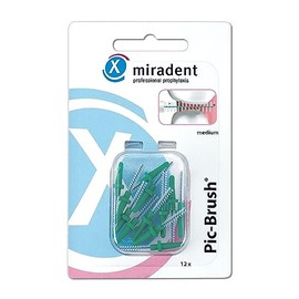 Miradent Interd.Pic Brush Replacement Brush Medium Green Pack of 12