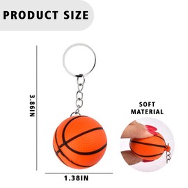 Soft Basketball Keychain Gifts for Women Men Friends Stress Relief Gifts for Him Husband Basketball Lover Birthday Gift for Basketballs Player Son Daughter Anxiety Relief Key Chain Gifts for Women Men
