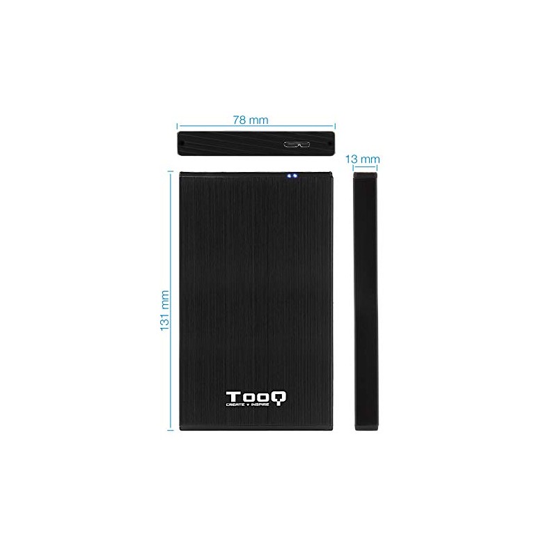 TQE-2527B 2.5" 9.5mm SATA USB 3.0 External Hard Drive Enclosure
