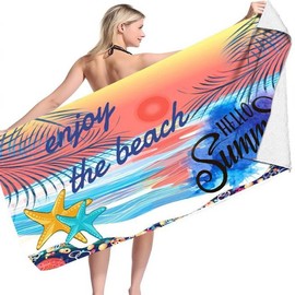 Large Sports Microfiber Beach Towel Bath Shower Body towel mermaid