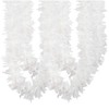 CCINEE 33FT Christmas Tinsel Garland,White Metallic Twist Garland with Star