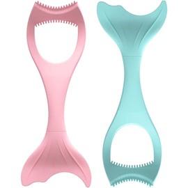 Protector de Rímel y Guía Aplicadora de Pestañas 2 Piezas de Silicona Multicolor (rosa y Azul) para Maquillaje de Ojos, Herramienta Práctica para Delineador y Pestañas, Adecuado