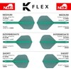 Target Darts K-Flex Integrated Dart Flight and Shaft, No.6, Green,