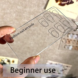 Professional Nail Art Practice Palette with Color Mixing Tools, Nail Template Guide 1PACK (White)