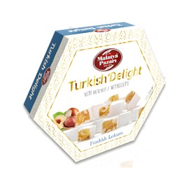 Palanci | Lokum – Vegane Süßigkeiten 250 g | Turkish Delight | Rose, Granatapfel, Pistazie, Haselnuss, Fruchtmix & Klassisch | Türkischer Honig | Jelly Fruit | Süßigkeiten (mit Haselnüssen)