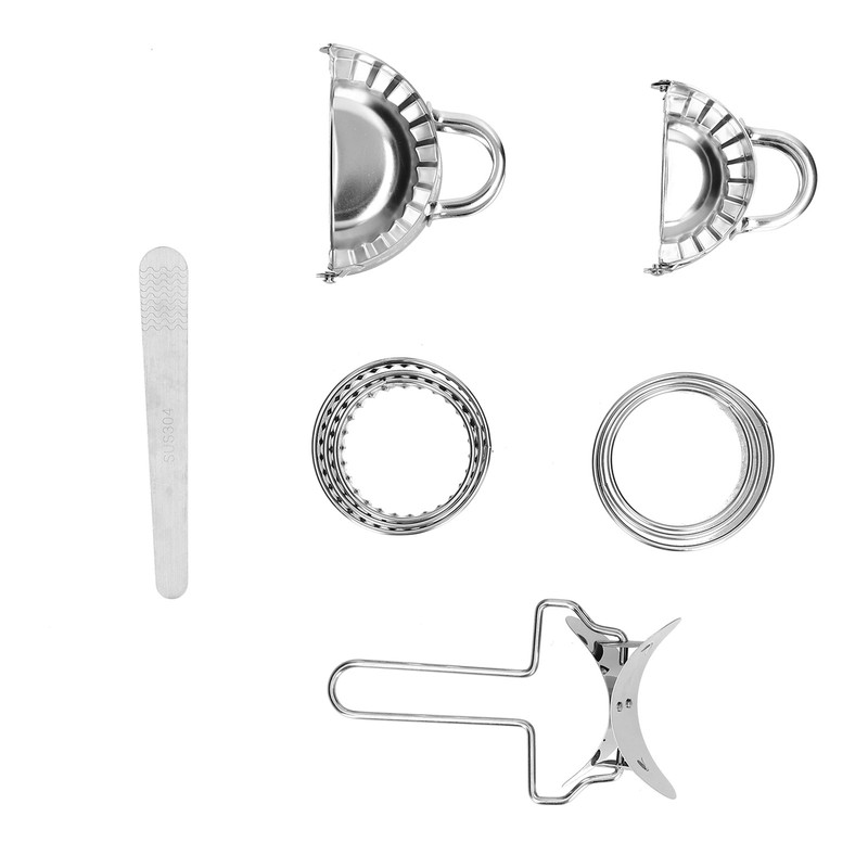 10PCS Stainless Steel Dumpling Maker Dumpling Mold Set and Cutter