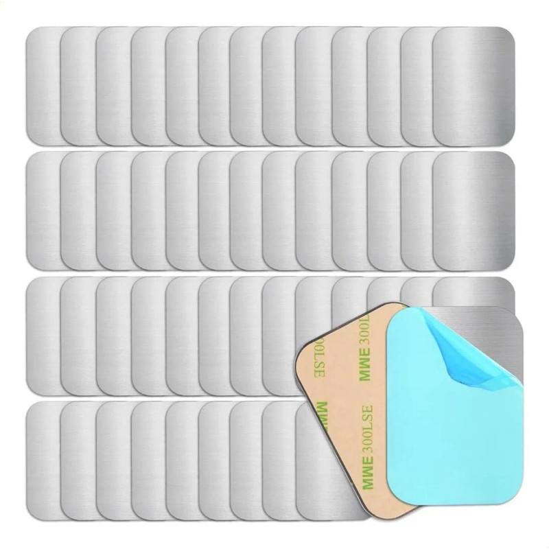 50 Placas Metálicas Para Soporte De Teléfono De Coche65x45mm