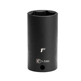 Capri Tools Deep Impact Socket, 3/8-Inch Drive, 6-Point, SAE (1-Inch)