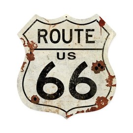 Route US 66 Shield Vintage Sign Metal Sign Wall Decor 15 x 15