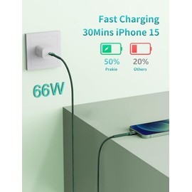Cable USB C de 6 pies, paquete de 2 cables de carga rápida USBC a USBC, cable de carga para iPhone 16 15, cable largo tipo C, cable de nailon trenzado