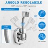 Dexpally 2 Pezzi Supporto Soffione Doccia Ventosa 360° Regolabile, Senza