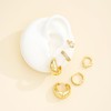 Gold Hoop Earrings Set for Women, 14K Gold Plated Small
