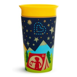 Munchkin Miracle 360 grados brilla en la oscuridad taza para sorbos, 9 oz, camping, amarillo