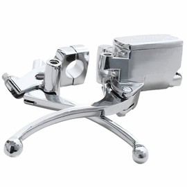 Saihisday Palanca de cilindro maestro de freno para Honda NV400 NV600 NV750 VF750 VT250 VT750 VT1100 VT1300 [un par Plata]