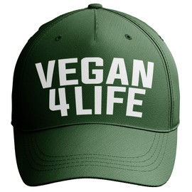 Purple Print House Vegan 4 Life Baseball Cap - Funny Vegan Vegan for Life Gifts for Him or Her - Veganism Hat, One Size, Bottle
