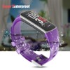 Smart Electronic Bracelet Heart Rate/Blood Pressure Detection Sport Wristband (Purple)