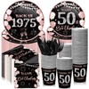 Ninehaoou 240 Pcs 50th Birthday Decorations Birthday Party Tableware Include