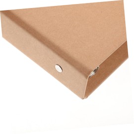 Operitacx A4 Ring Binder Sleeves Made of Kraft Paper Refillable Notebook Cover for 4 Ring Folder Reusable Outer Cover for A4 Notes