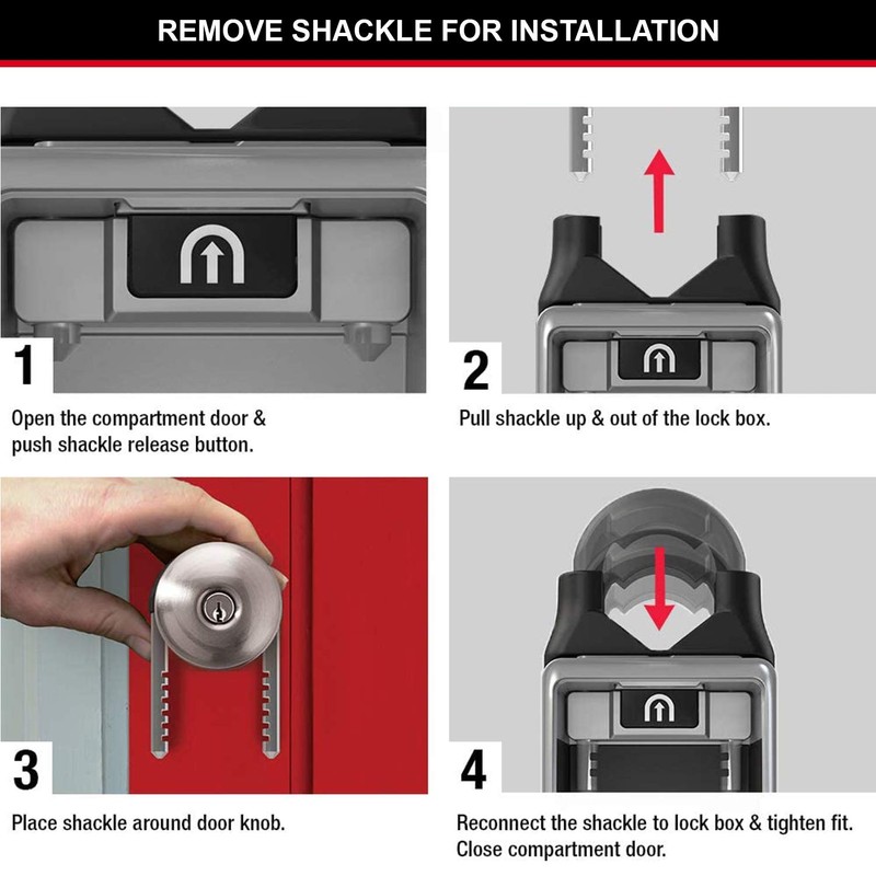 Master Lock 5420EURD Portable Key Safe with Adjustable Shackle, Medium