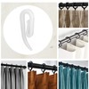 White Plastic Curtain Hooks for Door,Window Curtain Header Tape Drapery