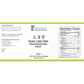 Bio Essence Health Science 1124 Gua Lou Shi, Trichosanthes Fruit 100g