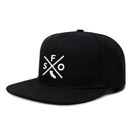 International Tie San Francisco SFO Hat for Men and Women - Snapback Trucker Baseball Cap (Black Flatbill)