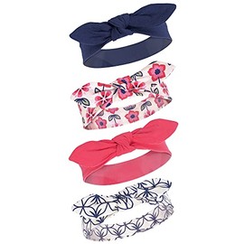 Touched by Nature Baby Girls' Organic Cotton Headbands, Flower, 0-24 Months