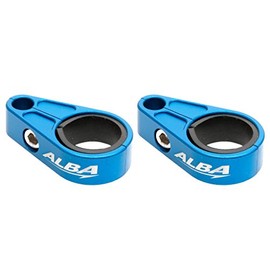 ATV Billet Brake Line Clamps for Aftermarket Brakelines - Compatible with Honda - Blue (Pair-Set of 2) (6 color options)