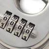 Security Padlock 4 Digits Waterproof Resettable Combination Lock Stainless Steel